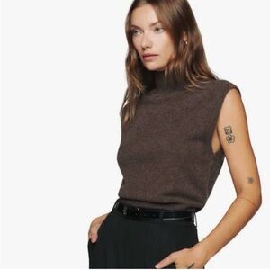 Reformation xl 100% cashmere brown Knit Sweater